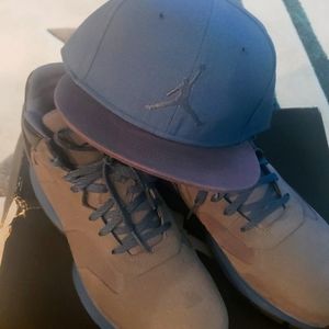 Boots with snap back hat